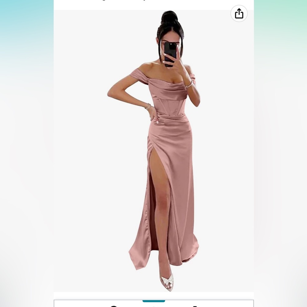 Pink Satin Gown